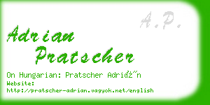 adrian pratscher business card